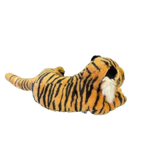 Realistic Orange & Black Striped Tiger Stuffed Animal Plush Toy - Picture 2 of 5